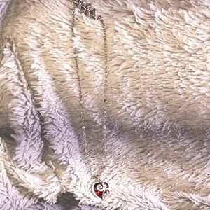 BRIGHTON Cupids Love Retired Red Crystal Heart Necklace